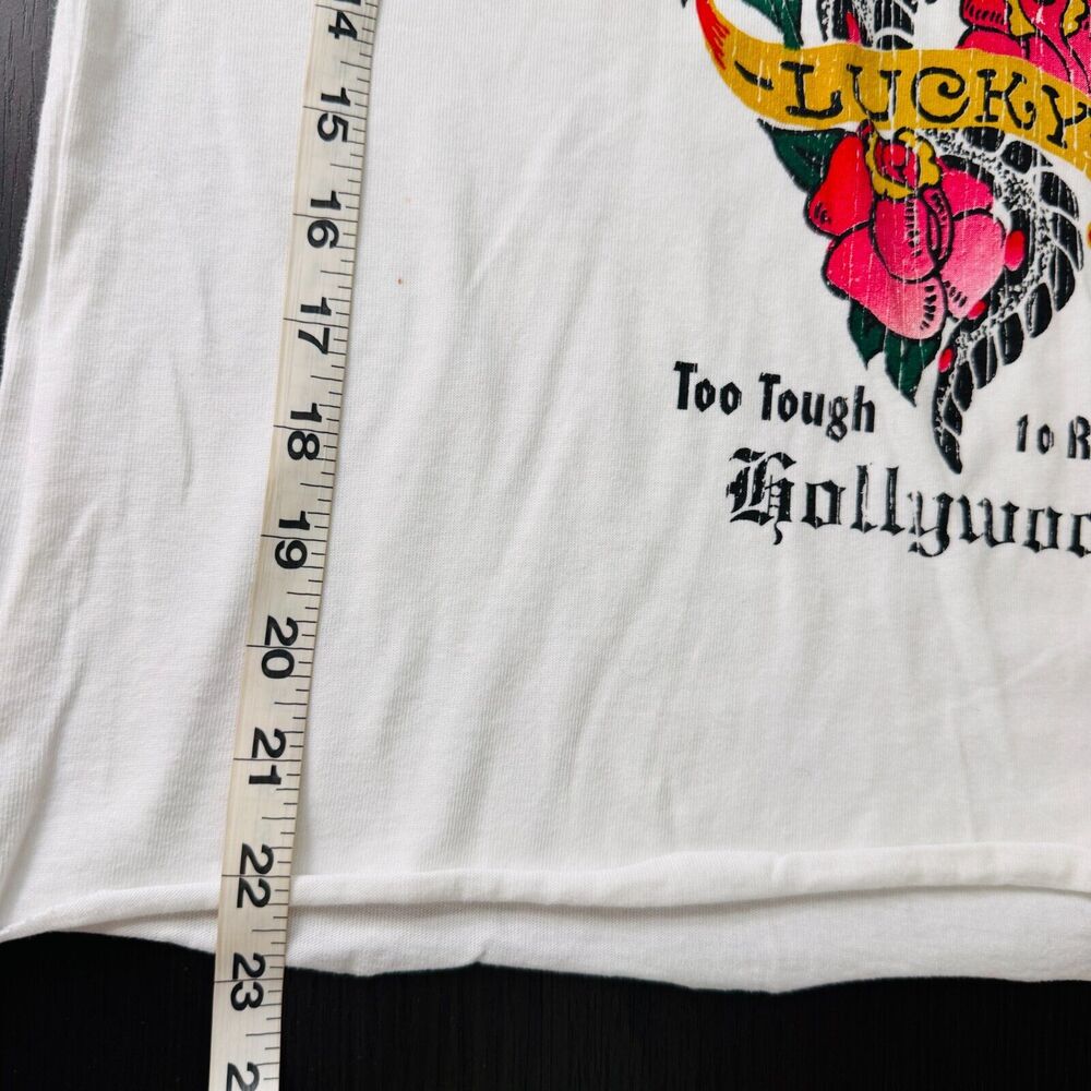 Vintage Lucky Brand Shirt Womens Large Snake Tattoo Art Hollywood Graphic Tee L - Picture 13 of 14